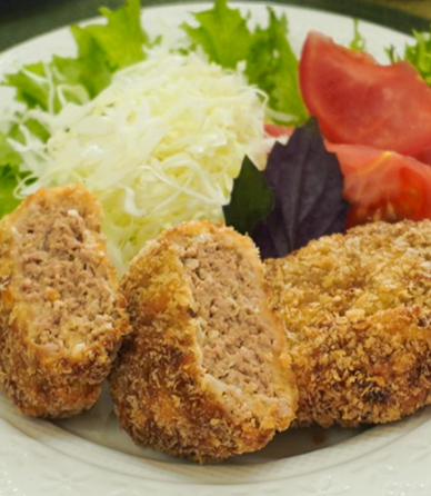 恩鶏ミンチと玉ねぎのメンチカツ