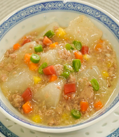 大根と恩鶏ミンチのそぼろあん